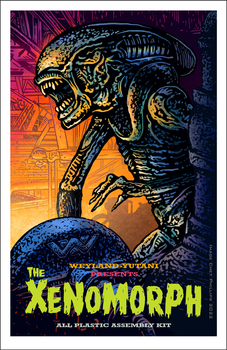 The Xenomorph Model Box Art 11 x 17 limited edition print (50