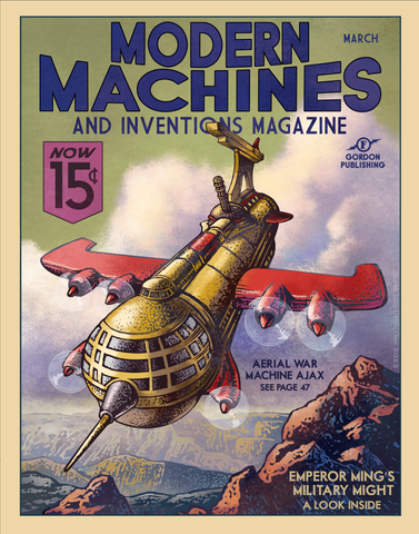 Aerial War Machine Ajax- Modern Machines and Inventions 11 x 14 signed print
