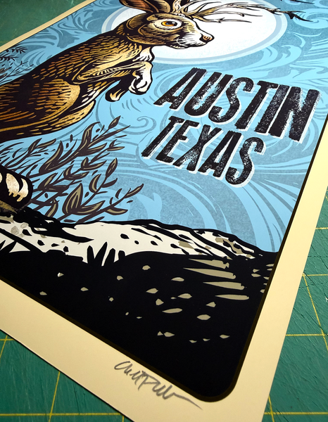 The Austin Jackalope 13" x 19" print