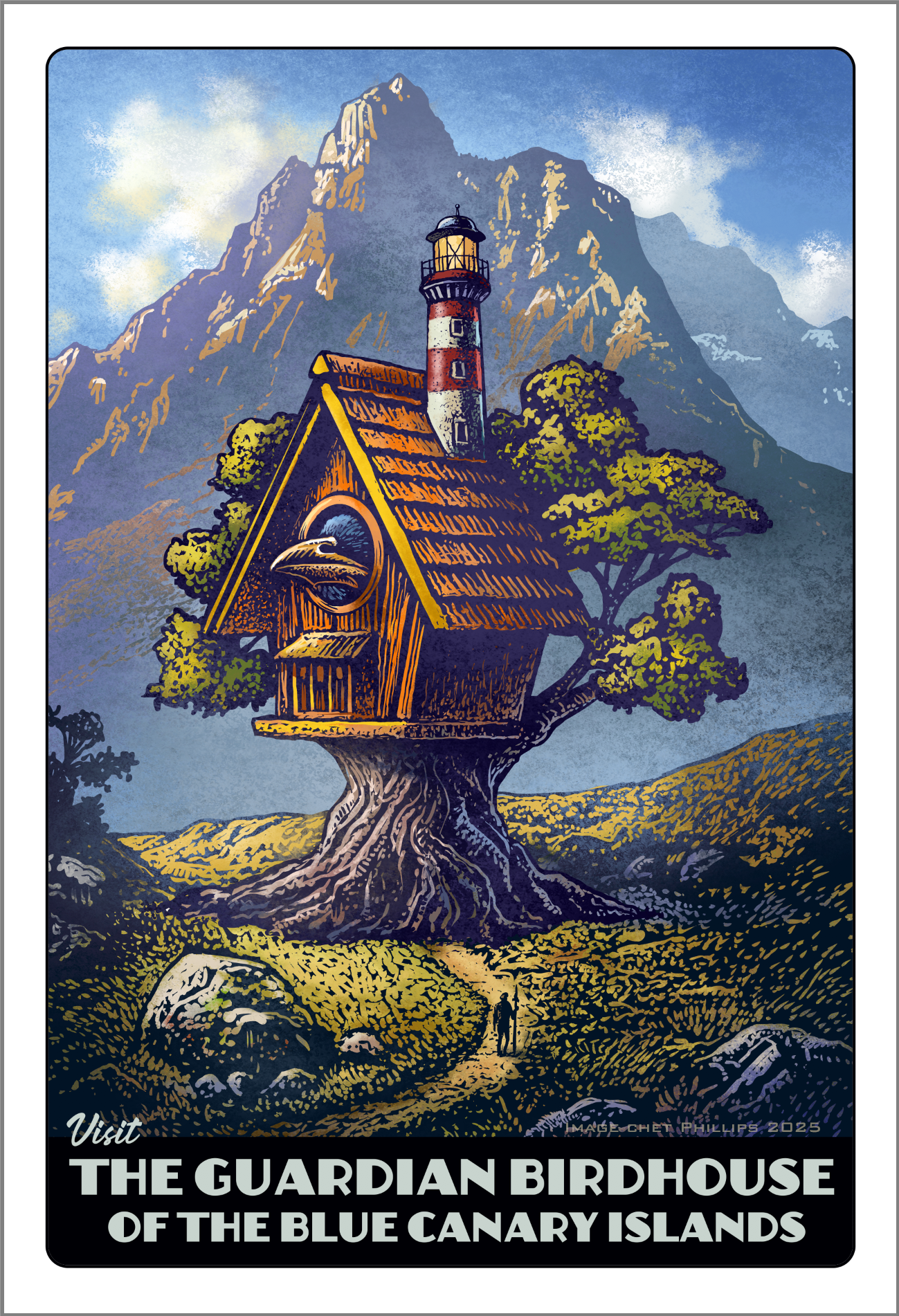 The Guardian Birdhouse 13 x 19 print