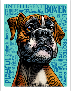 Boxer- 11 x 14 Print- Good Dog A'Mighty series