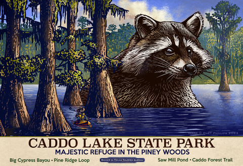 Caddo Lake State Park- Texas Fantasy Travel 13 x 19 print
