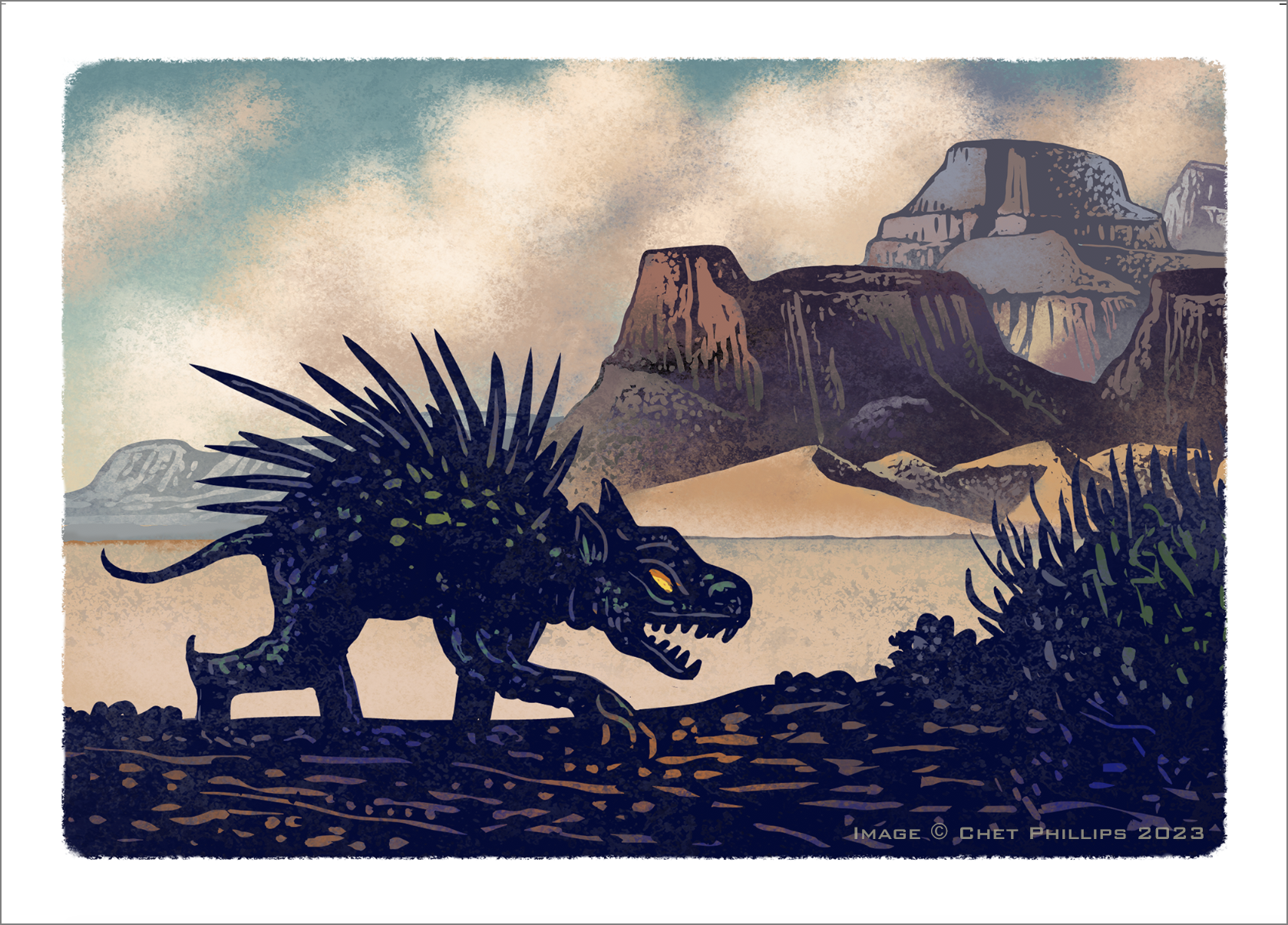 Chupacabra Country- 5 x 7 signed print