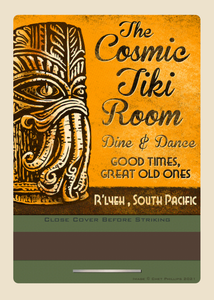 Cosmic Tiki Room 5 x 7 matchbook print