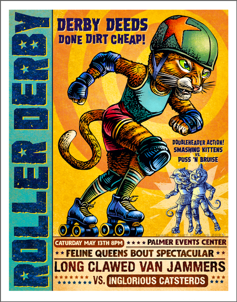 Derby Deeds Roller Derby 11 x 14 Print