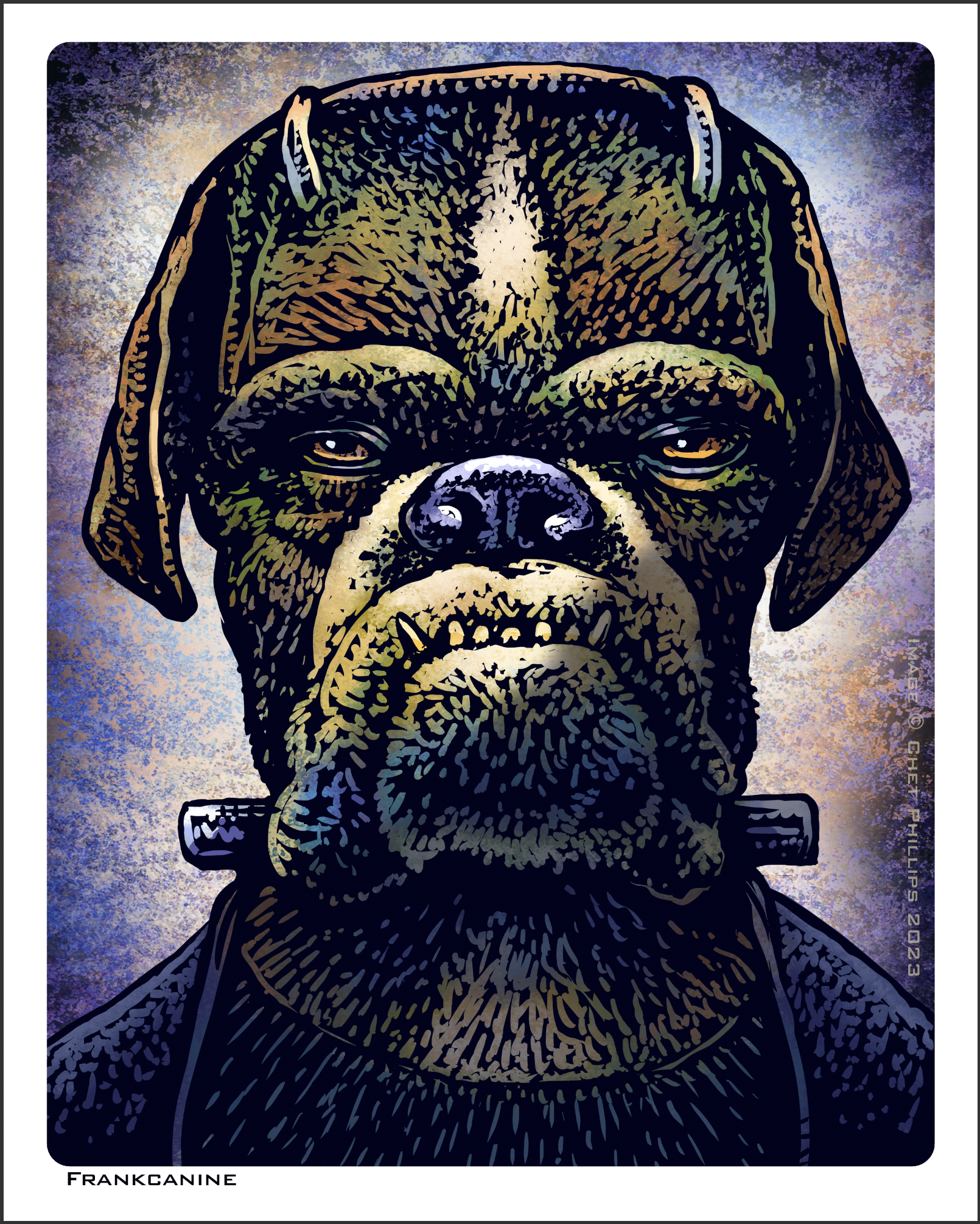 Classic Monsters- Frankcanine- 8 x 10 signed print