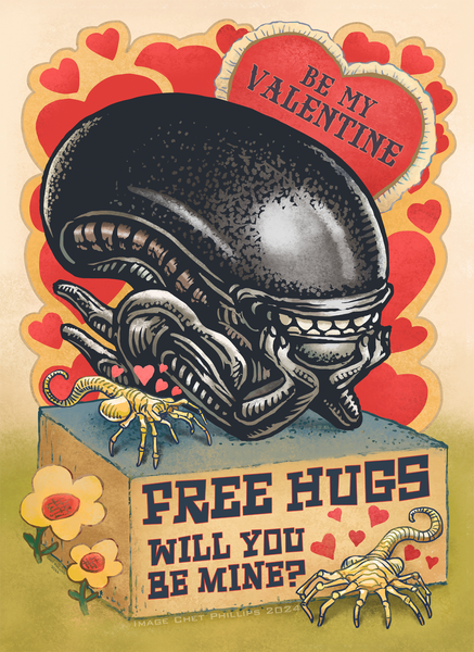 Free Hugs 5 x 7 Valentine's Day Card with envelope
