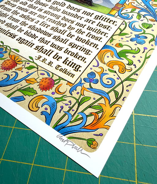 Illuminated Manuscript- From the Ashes A Fire 11 x 14 print