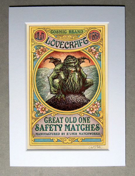 Cthulhu Great Old Ones Brand 5" x 7" matted Matchbox print