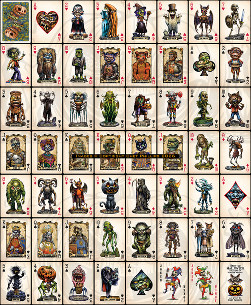 Haunted Halloween: A Gallery of Monster Weirdos playing card deck