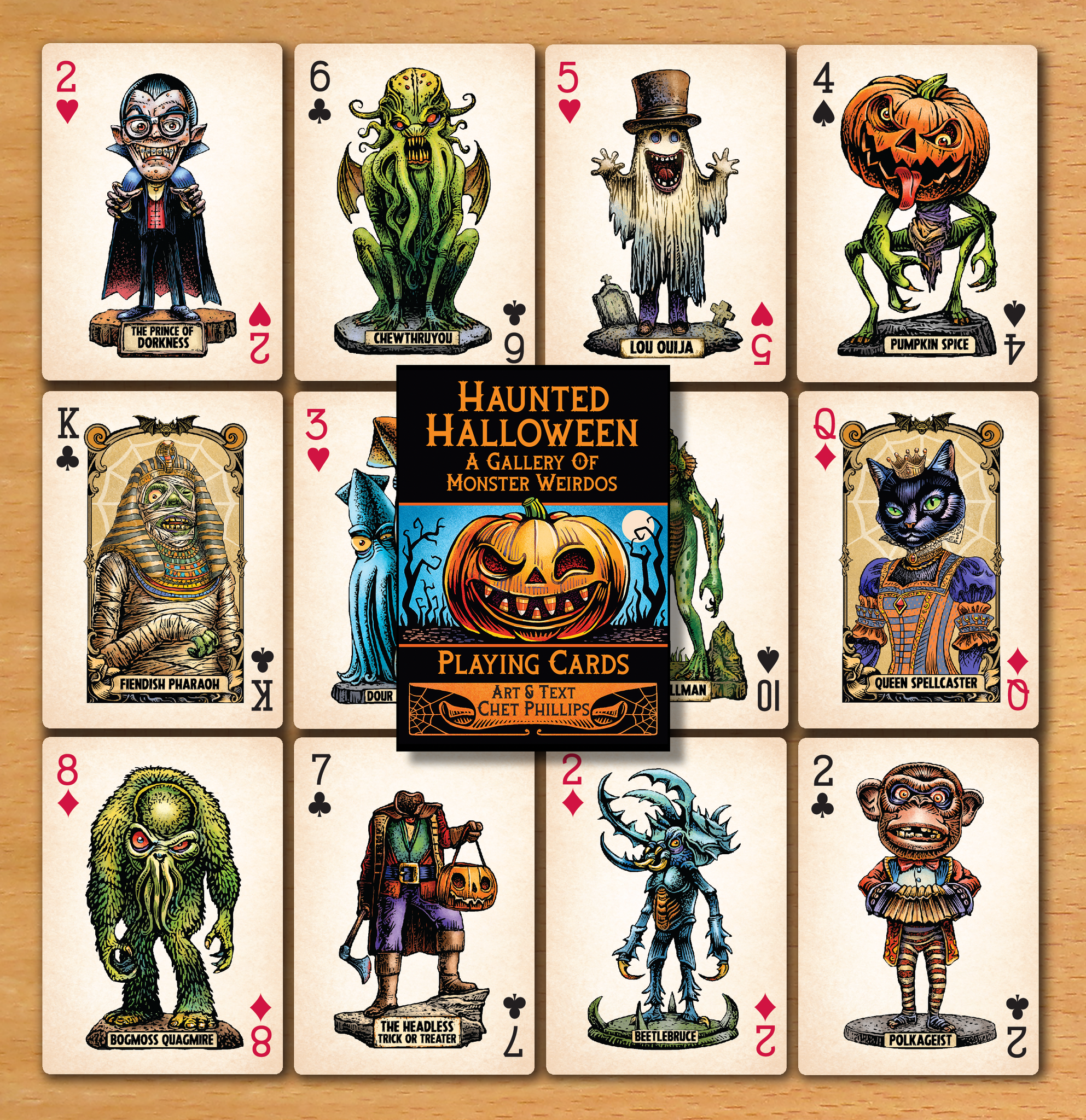 Haunted Halloween: A Gallery of Monster Weirdos playing card deck