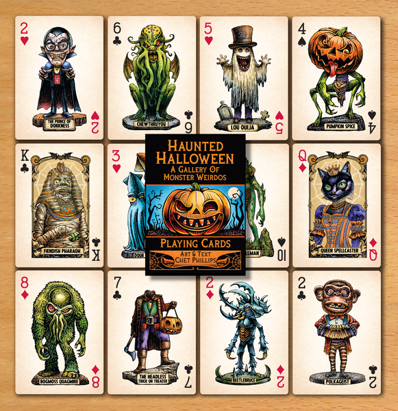 Haunted Halloween: A Gallery of Monster Weirdos playing card deck