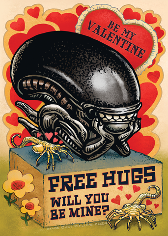 Free Hugs 5 x 7 Valentine's Day Card with envelope