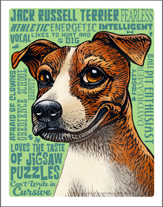 Jack Russell Terrier- 11 x 14 Print- Good Dog A'Mighty series