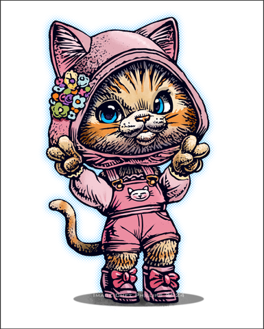Kawaii Cat 8 x 10 print