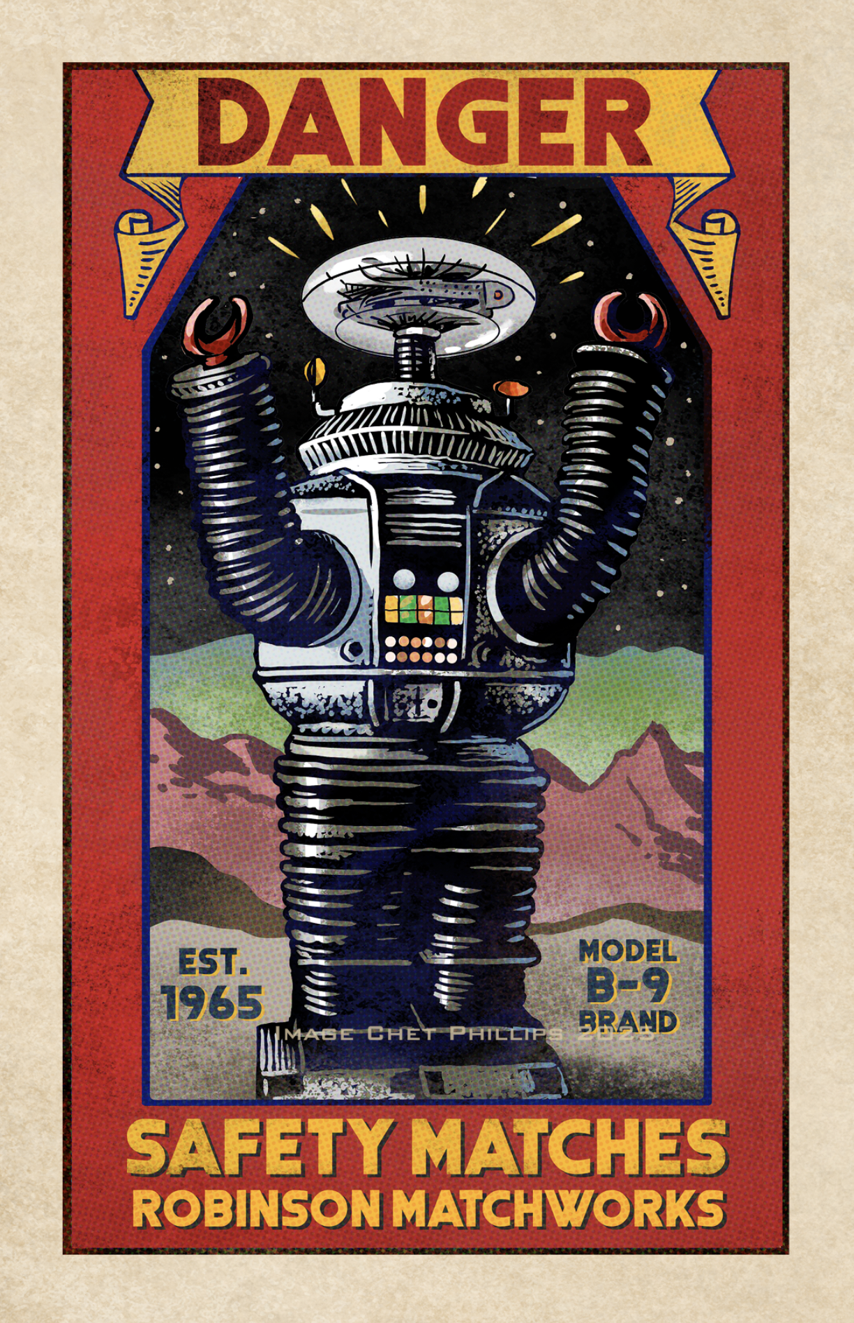 Danger 5 x 7 Matchbox Print