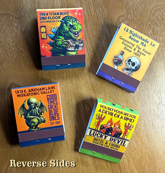 ChetArt matchbook designs- Collectible set of 4.