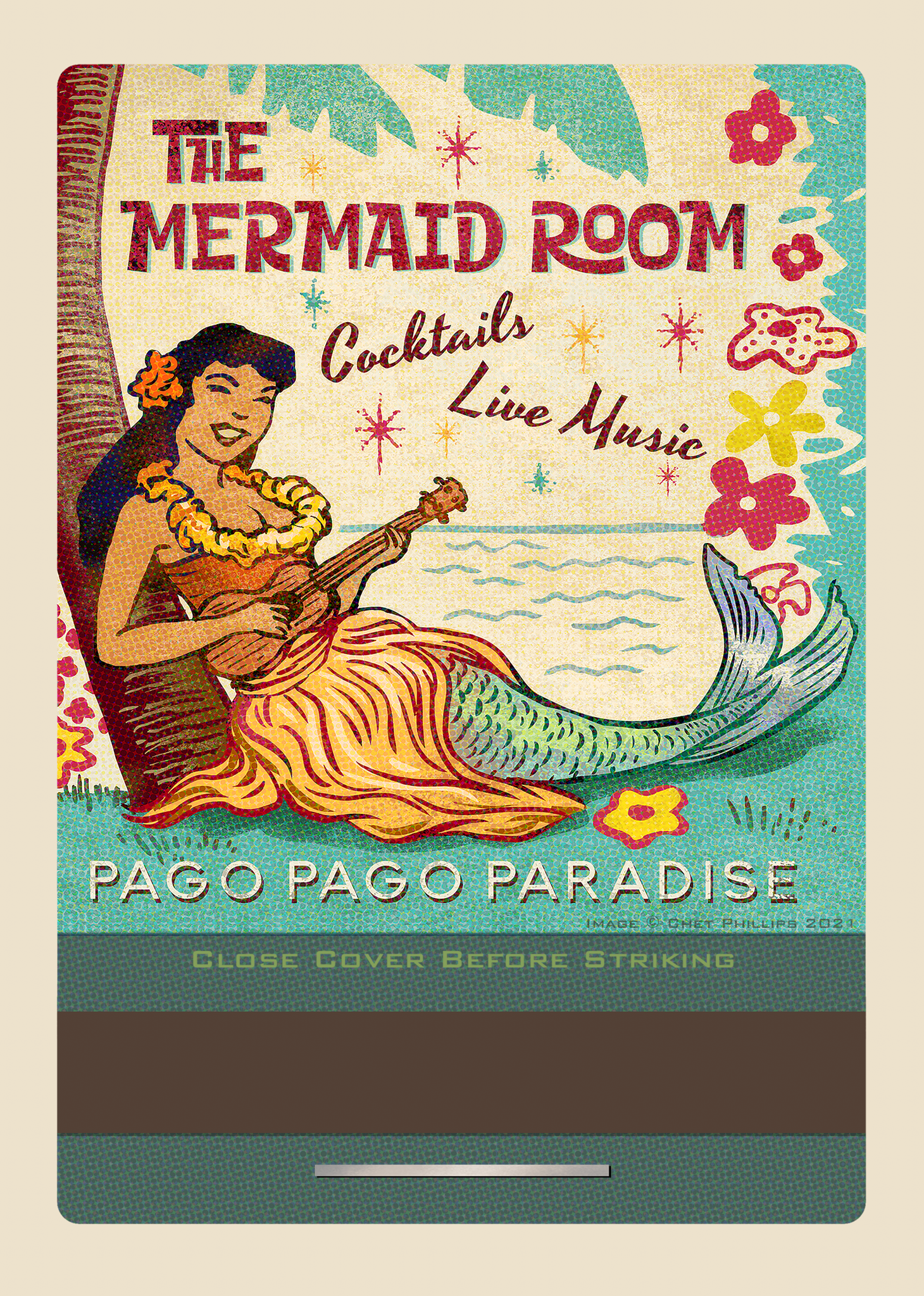 The Mermaid Room 5 x 7 matchbook print