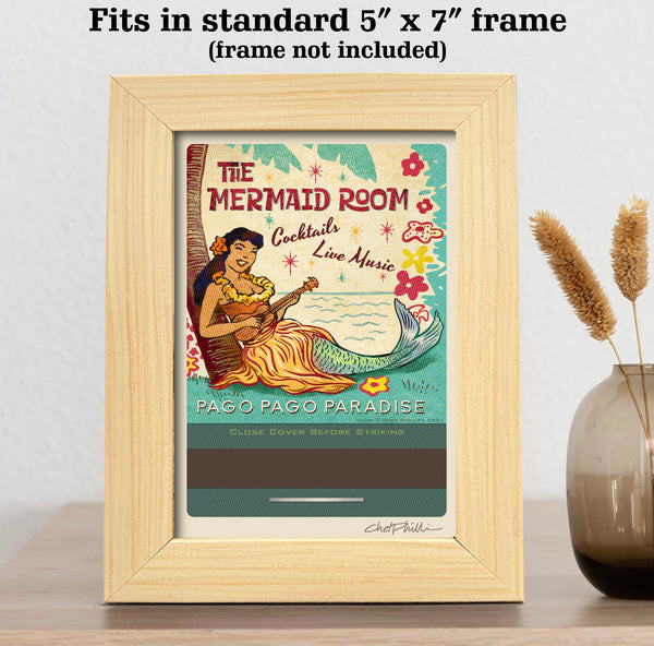 The Mermaid Room 5 x 7 matchbook print