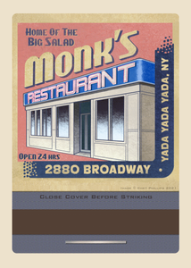 Monk's Restaurant 5 x 7 matchbook print