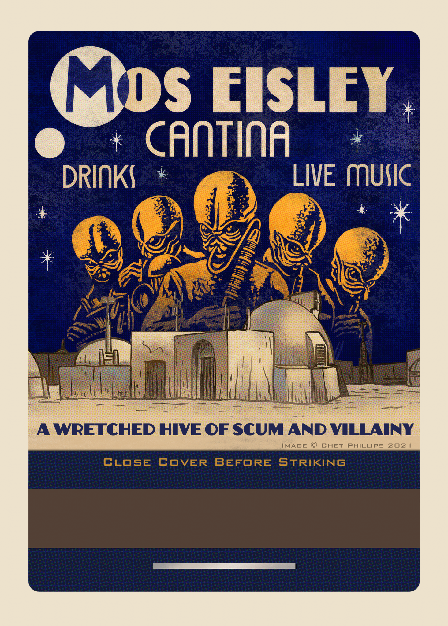 Mos Eisley Cantina 5 x 7 matchbook print