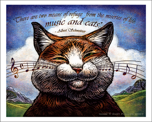 Music Cat 8 x 10" print