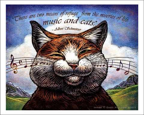 Music Cat 8 x 10" print