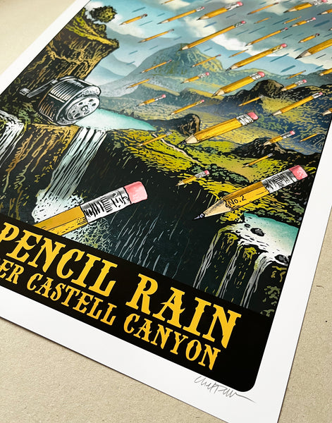 The Pencil Rain- 13 x 19 print