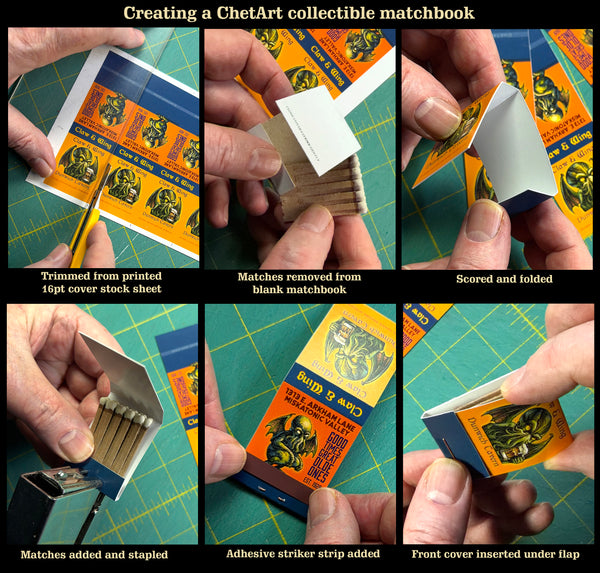 ChetArt matchbook designs- Collectible set of 4.