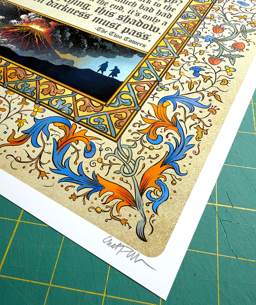 Illuminated Manuscript- Even Darkness Must Pass 11 x 14 print