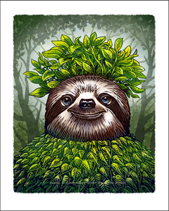 Sloth Spirit Sprite- 8 x 10 signed print