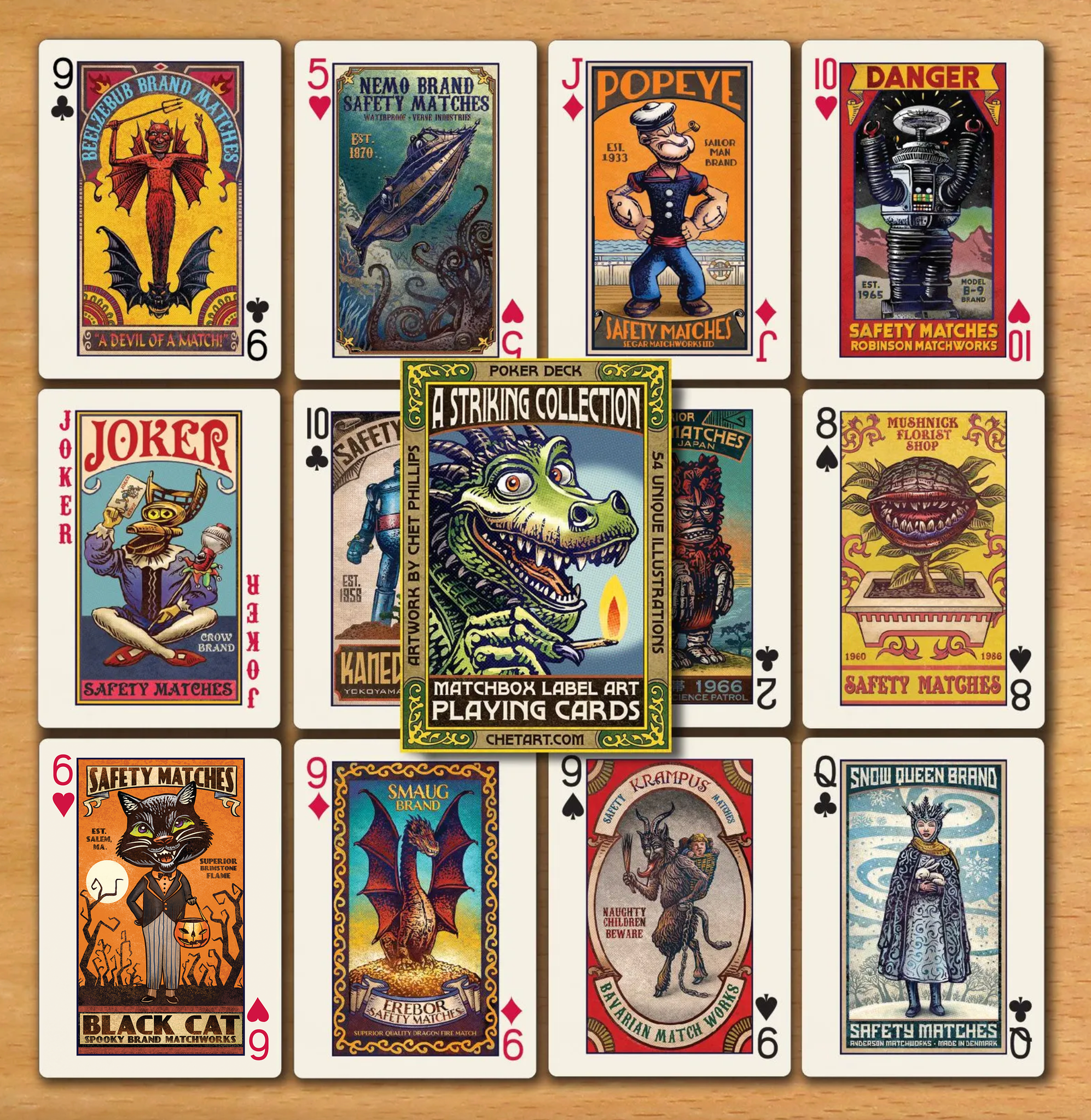 A Striking Collection: Matchbox Label Art Playing Cards – ChetArt A Striking Collection: Matchbox Label Art Playing Cards – ChetArt