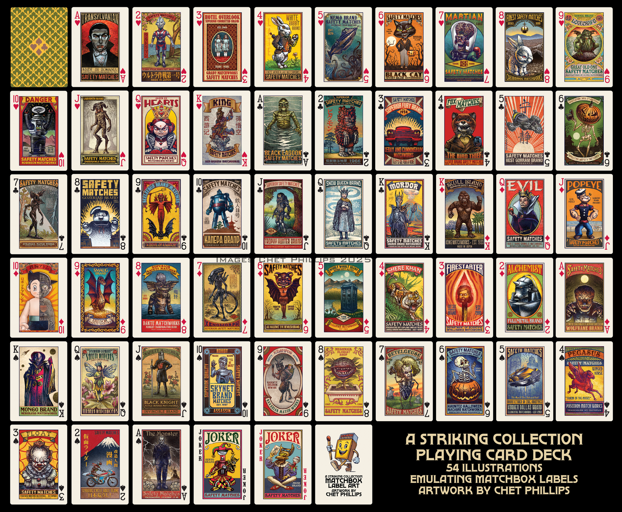 A Striking Collection: Matchbox Label Art Playing Cards – ChetArt
