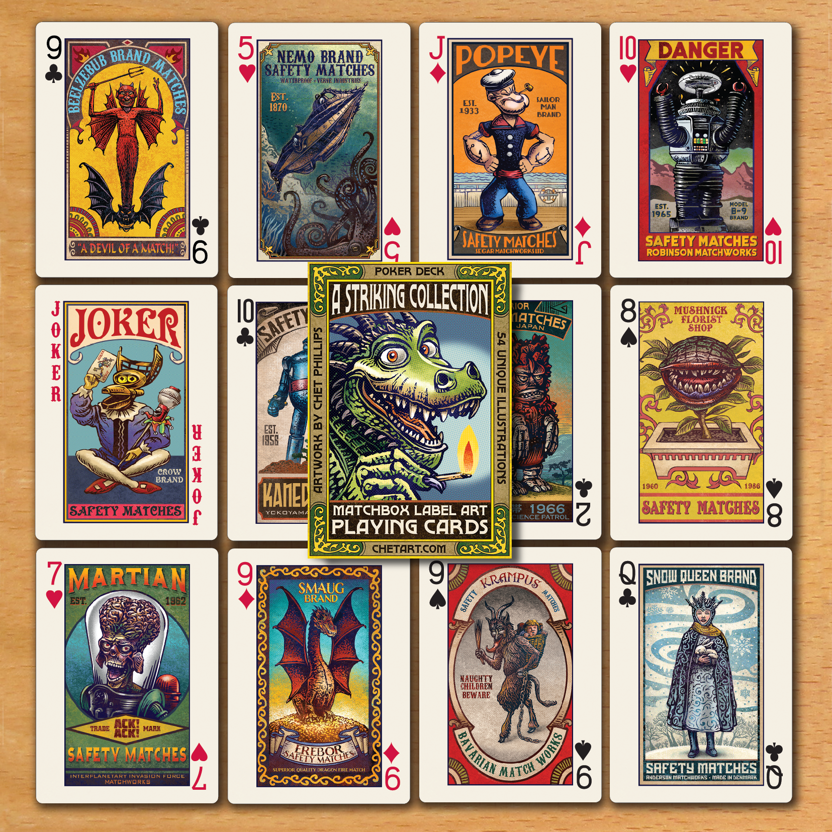 A Striking Collection: Matchbox Label Art Playing Cards