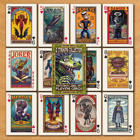 A Striking Collection: Matchbox Label Art Playing Cards