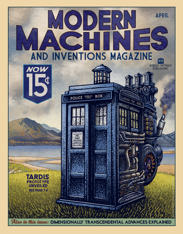 TARDIS Prototype- Modern Machines and Inventions 11 x 14 signed print