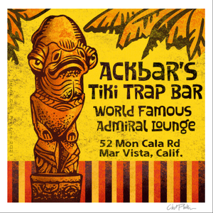 Ackbar's Tiki Trap Matchbook Art Print