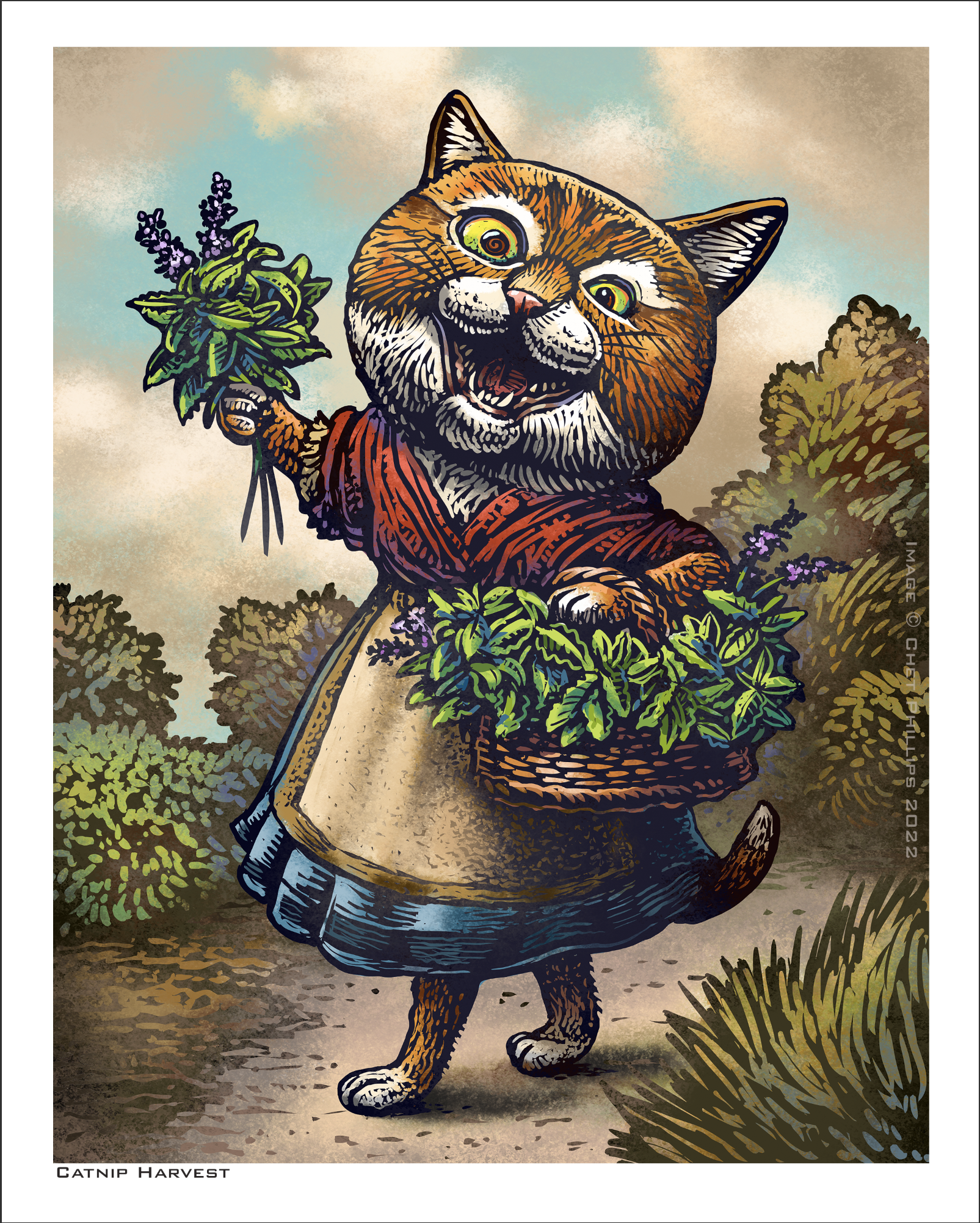 Catnip Harvest 8 x 10 print