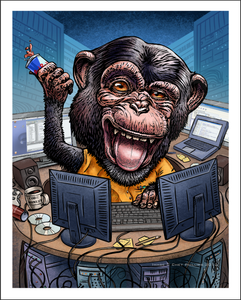 Code Monkey- 8" x 10" print