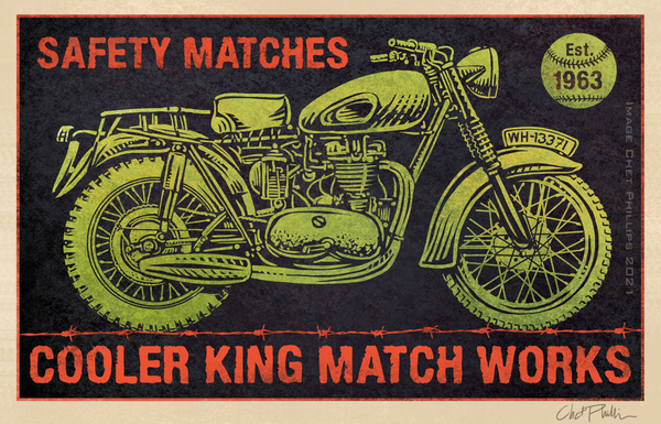 Cooler King Brand 5" x 7" matted Matchbox print
