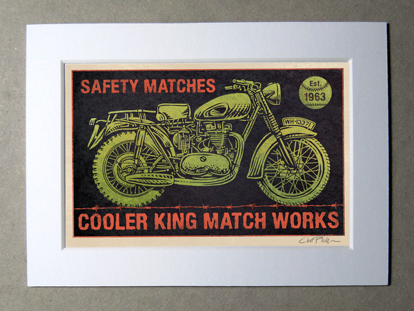 Cooler King Brand 5" x 7" matted Matchbox print