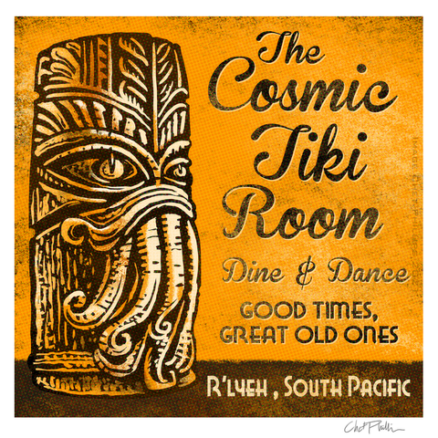 Cosmic Tiki Matchbook Art Print