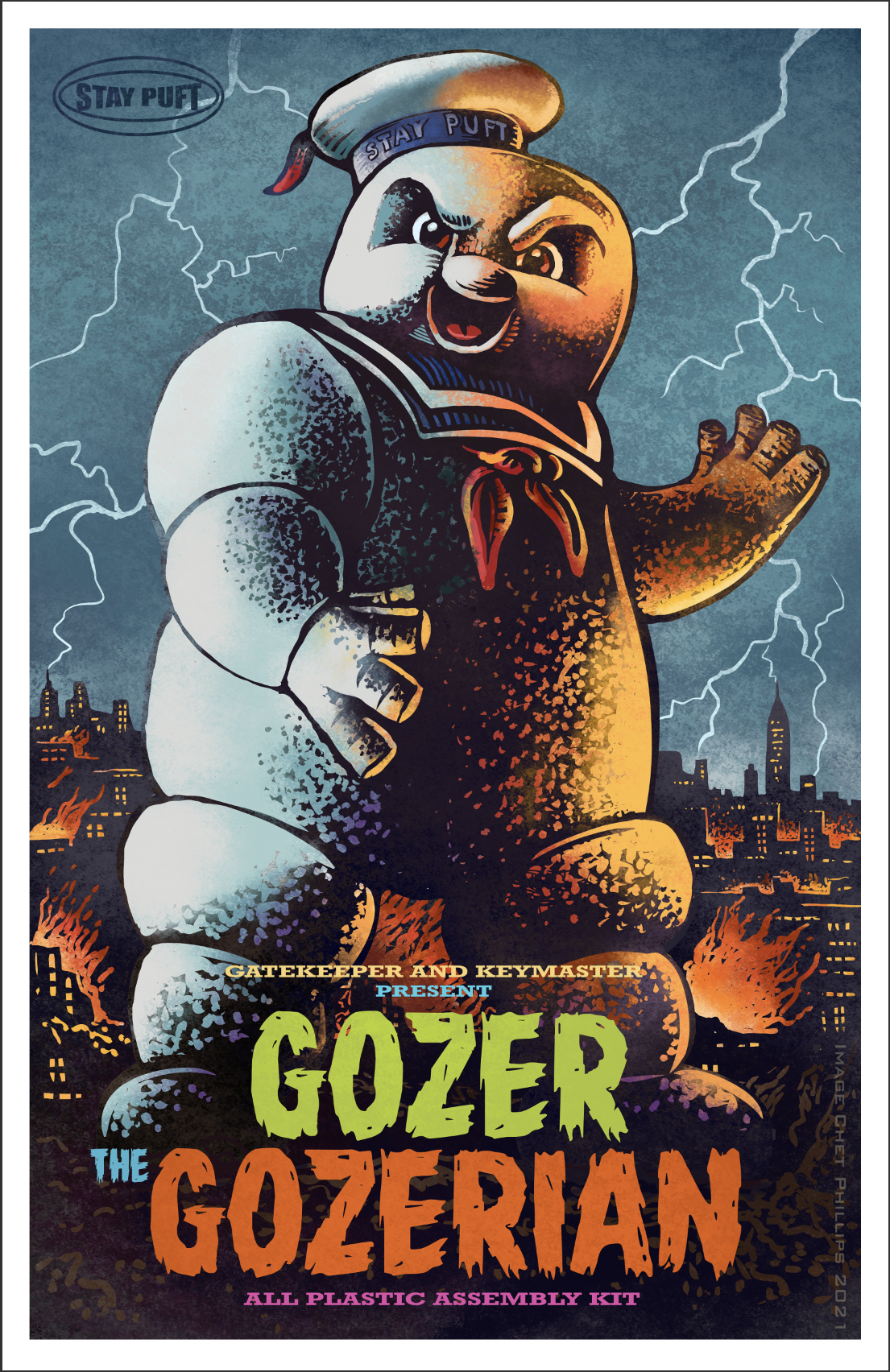 Gozer the Gozerian Model Box Art 11 x 17 limited edition print (50)
