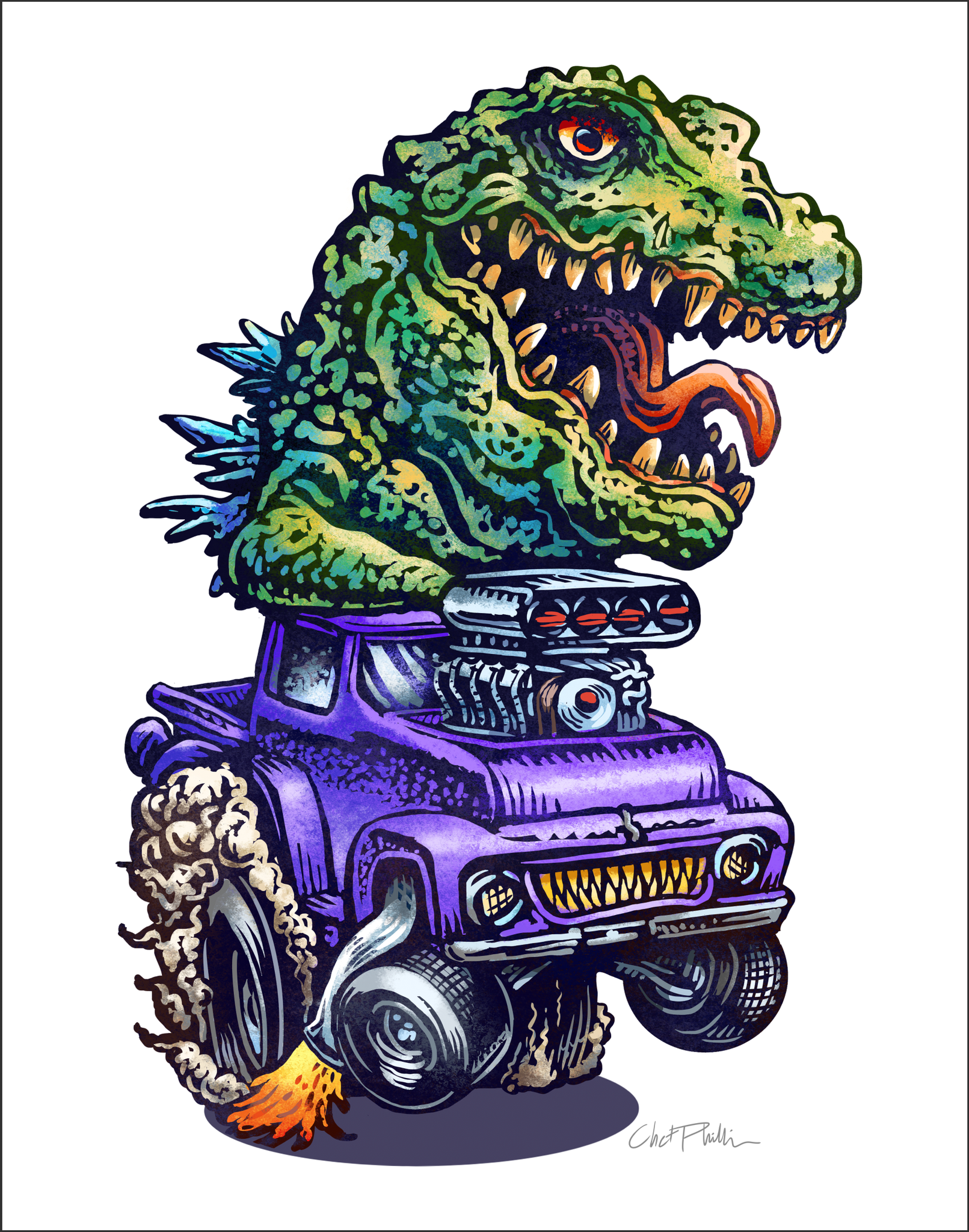 King of the Monster Trucks 11 x 14 print