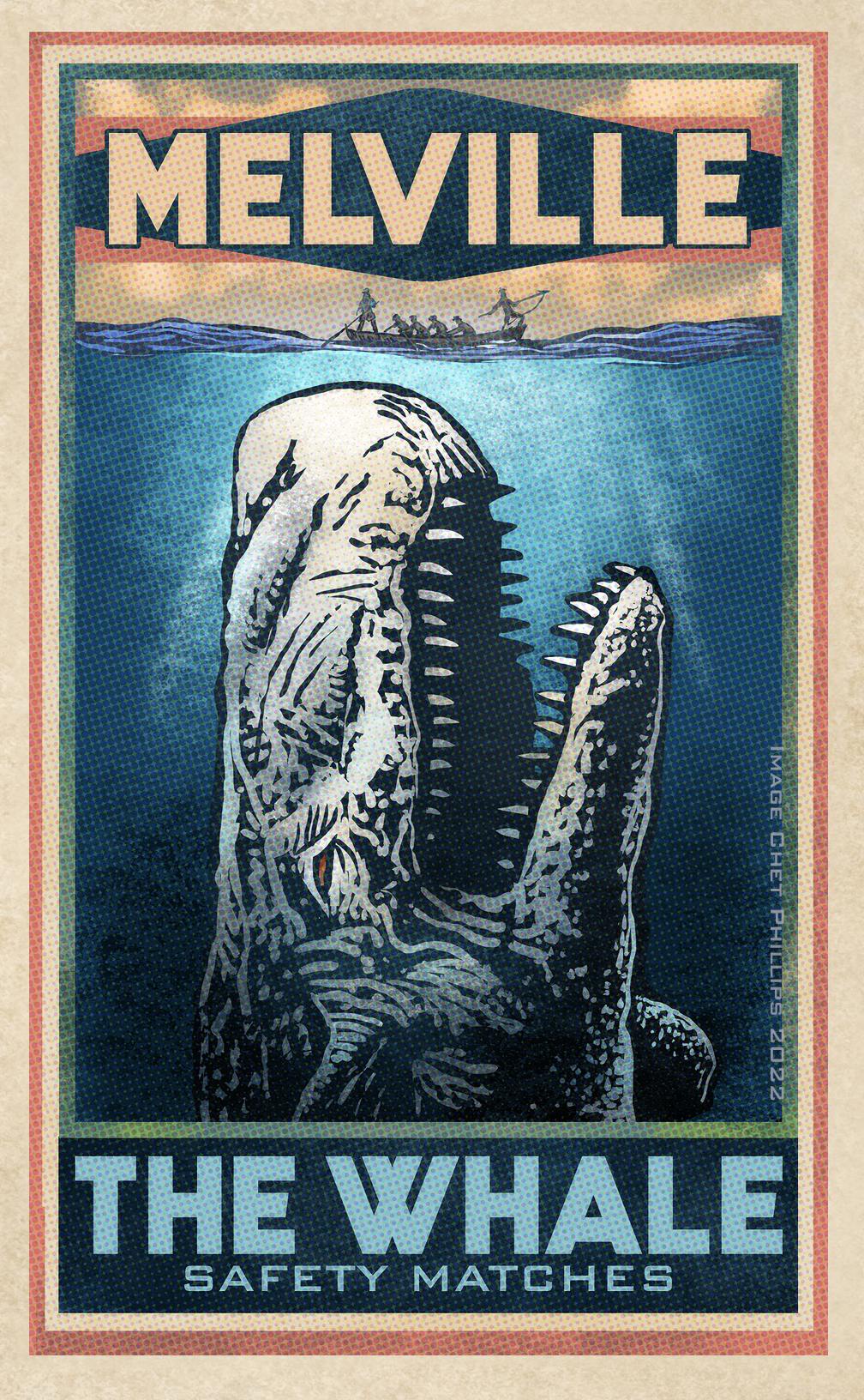 The Whale Brand 5" x 7" matted Matchbox print