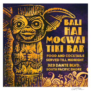Mogwai Tiki Matchbook Art Print