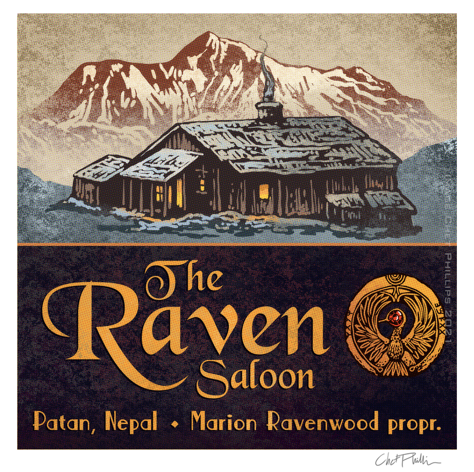 The Raven Matchbook Art Print