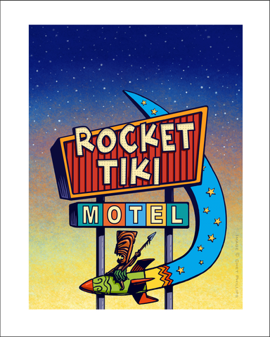 Rocket Tiki- 8" x 10" print
