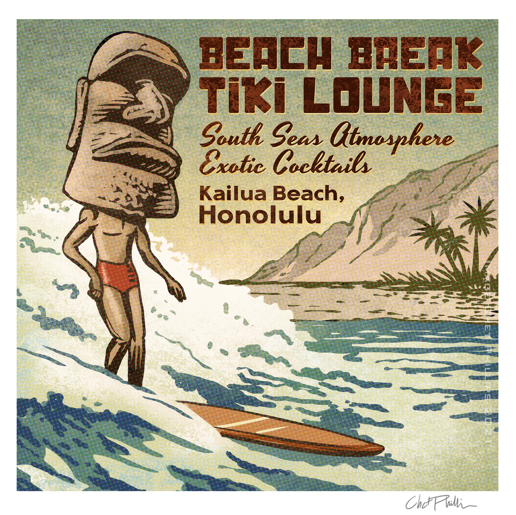 Beach Break Matchbook Art Print
