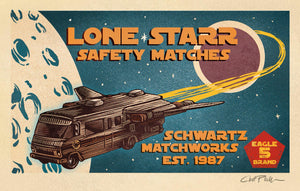 Spaceballs Brand 5" x 7" matted Matchbox print